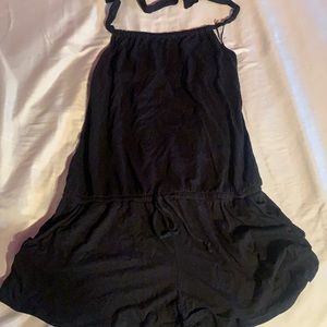 Express Black halter neck short romper